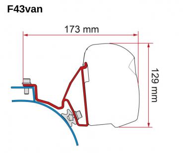 Fiamma Adapter F43van VW Bus T5 / T6 / T6.1 California deep black #98655A712